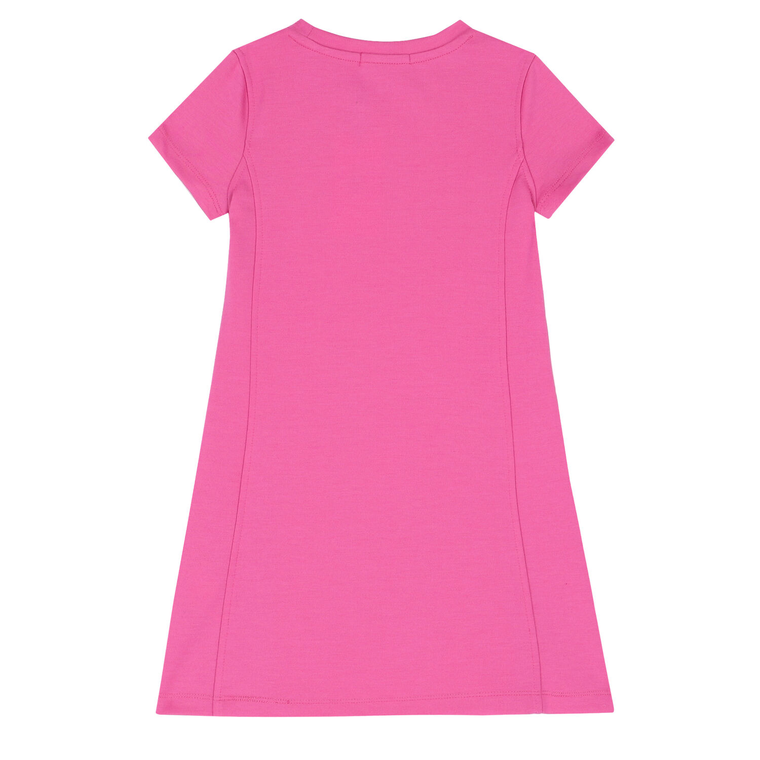 Girls Bright Pink Logo Dress, 1, hi-res