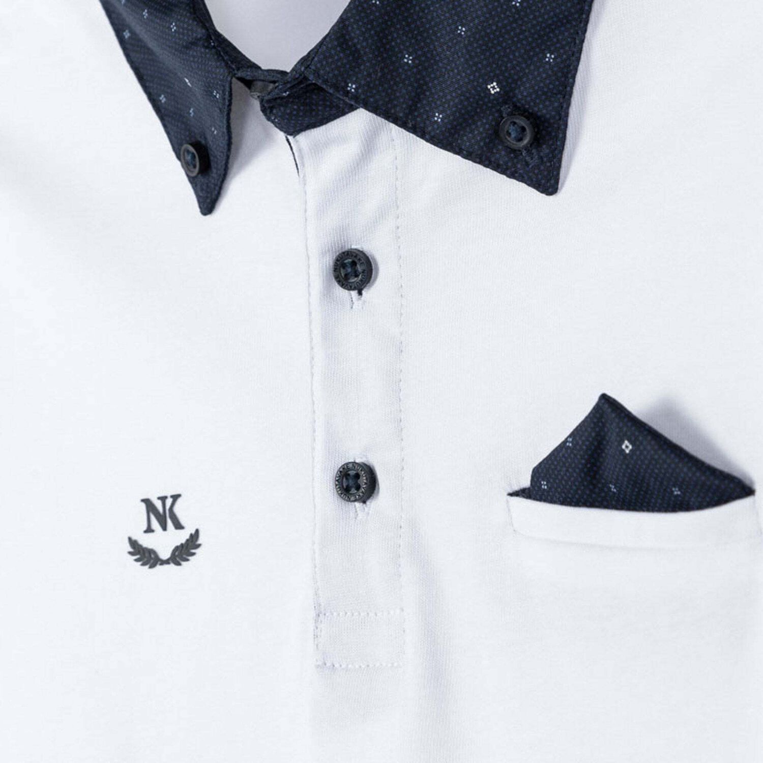 Boys White Polo Shirt, 1, hi-res