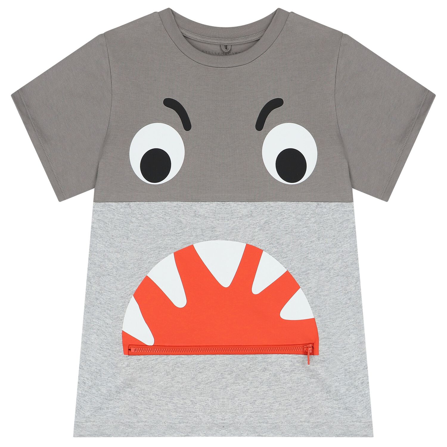 Boys Grey Shark T-Shirt, 1, hi-res