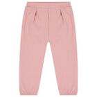 Baby Girls Pink & White Tracksuit (3 Piece), 1, hi-res