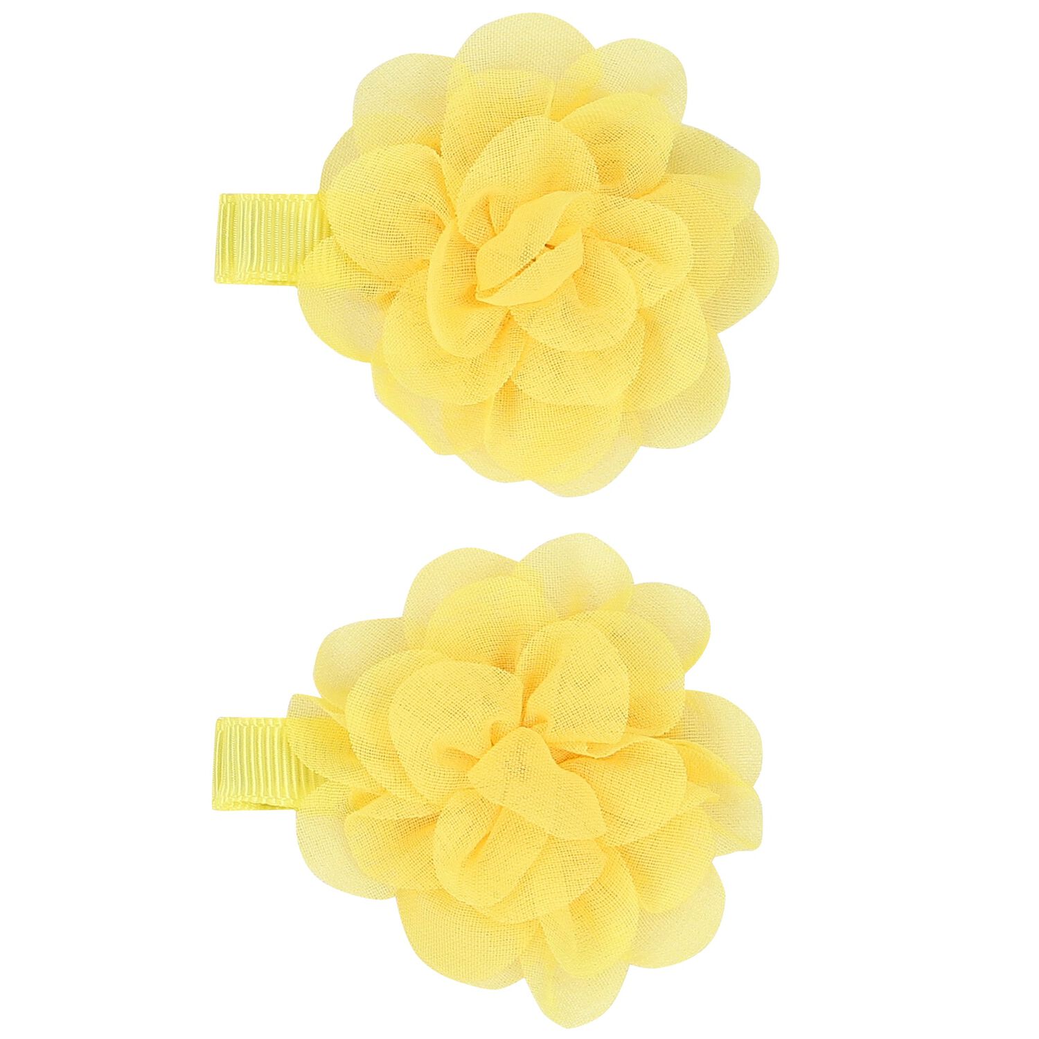 Girls Yellow Flower Hairclips ( 2-Pack ), 2, hi-res image number null