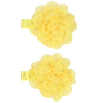 Girls Yellow Flower Hairclips ( 2-Pack )