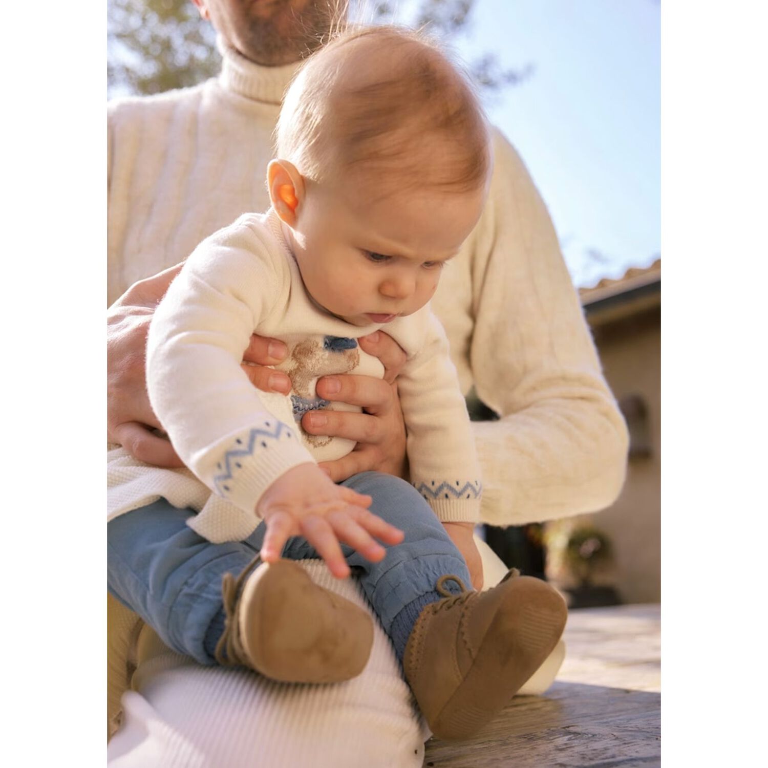 Baby Boys Blue & Ivory Tracksuit, 1, hi-res