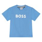 Younger Boys Blue Logo T-Shirt, 2, hi-res