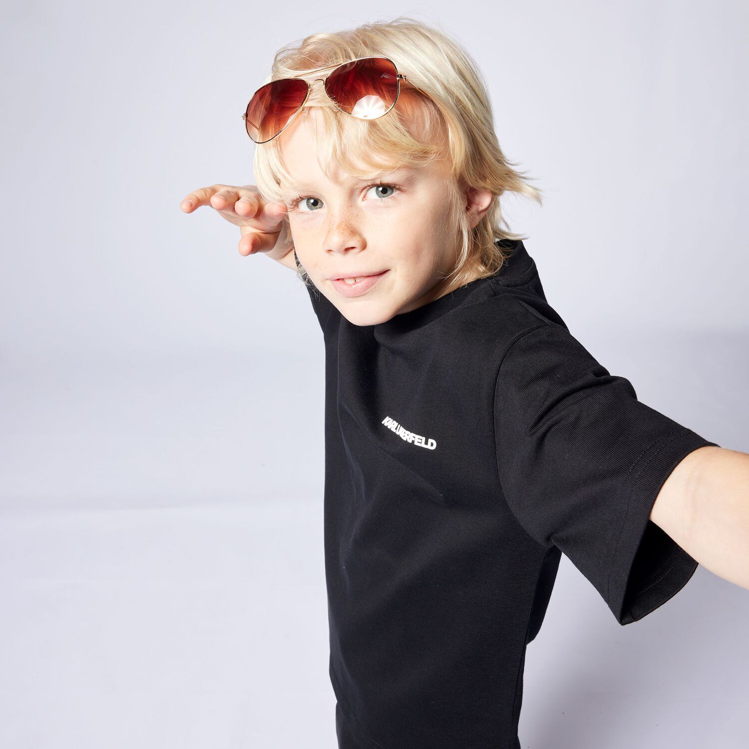 Boys Black Logo T-Shirt, 1, hi-res image number null