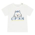 Younger Boys White & Blue Shorts Set, 1, hi-res