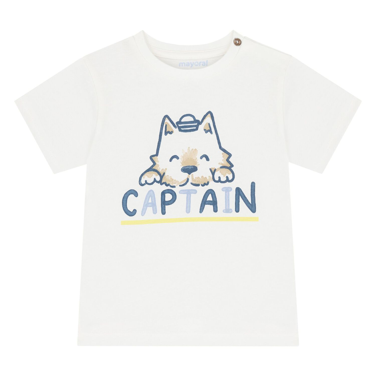 Younger Boys White & Blue Shorts Set, 1, hi-res