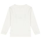 Boys White & Blue Logo Long Sleeve Top, 1, hi-res
