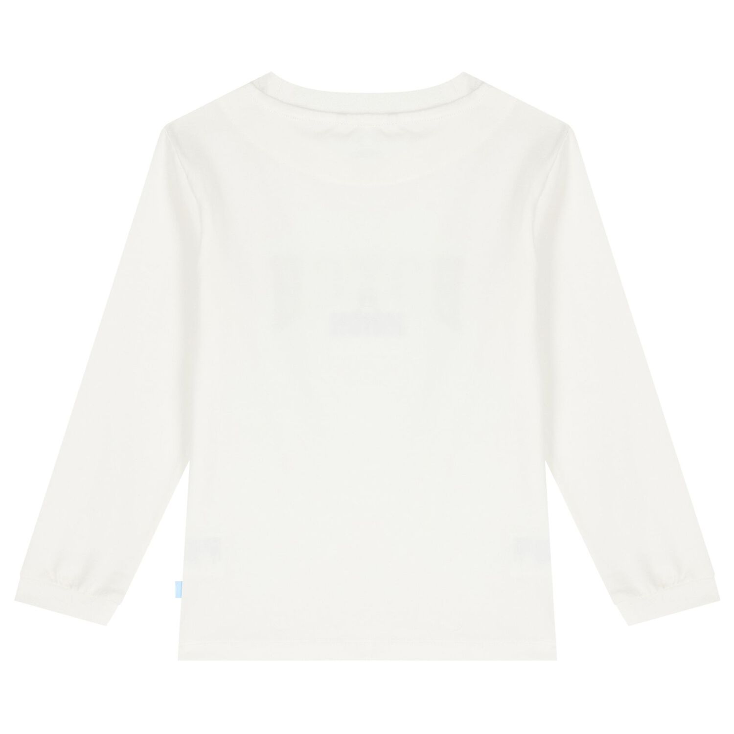 Boys White & Blue Logo Long Sleeve Top, 1, hi-res image number null