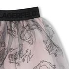 Younger Girls Pink & Black Logo Tulle Skirt Set, 1, hi-res