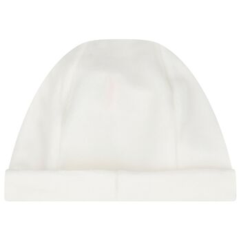 Ivory Teddy Bear Baby Hat