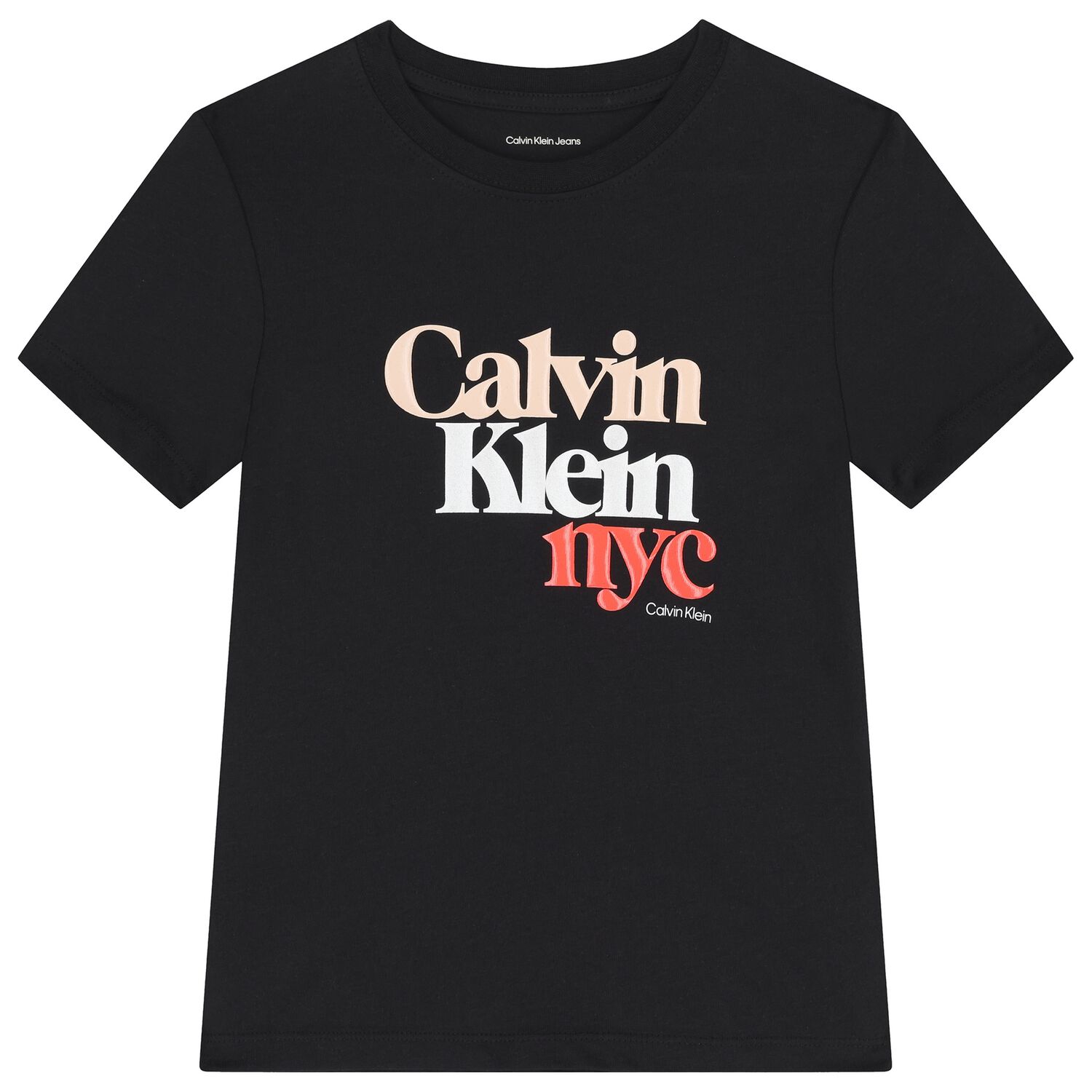 Girls Black Logo T-Shirt, 1, hi-res image number null