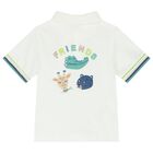 Younger Boys Ivory Polo Shirt, 1, hi-res