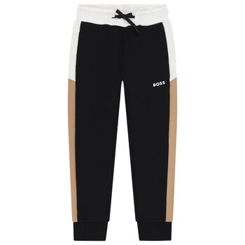 Boys Black Logo Joggers