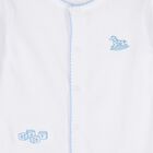 Baby Boys White & Blue Vintage Toy Treasures Babygrow Set, 1, hi-res