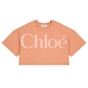 Girls Mini Me Orange Logo T-Shirt