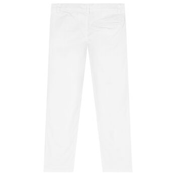 Boys White Chino Trousers