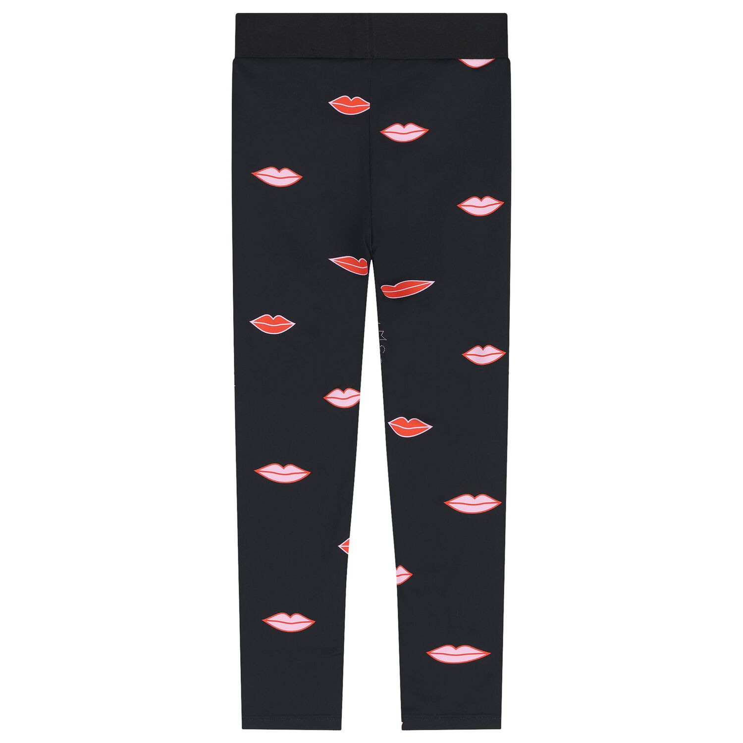 Girls Black Logo Leggings, 1, hi-res