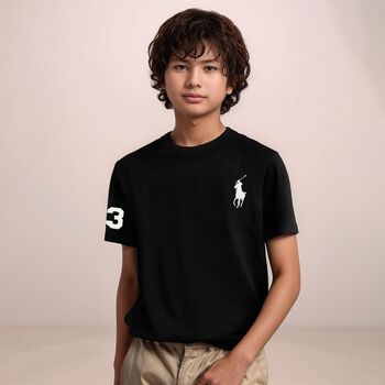 Boys Black Logo T-Shirt