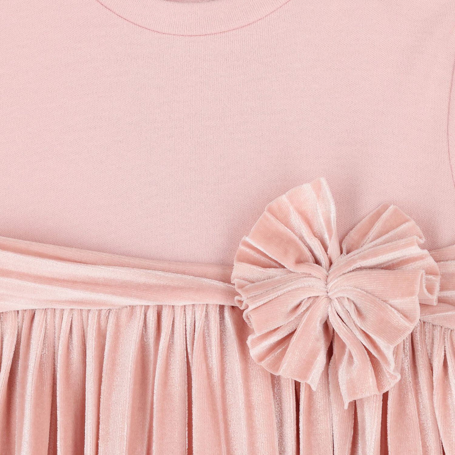 Baby Girls Pink Pleated Bodysuit Dress, 3, hi-res