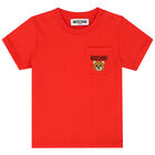 Red Teddy Bear Logo T-Shirt, 3, hi-res