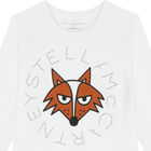 Boys White Fox Long Sleeve Top, 1, hi-res