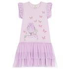Girls Lilac Embellished Dress, 1, hi-res