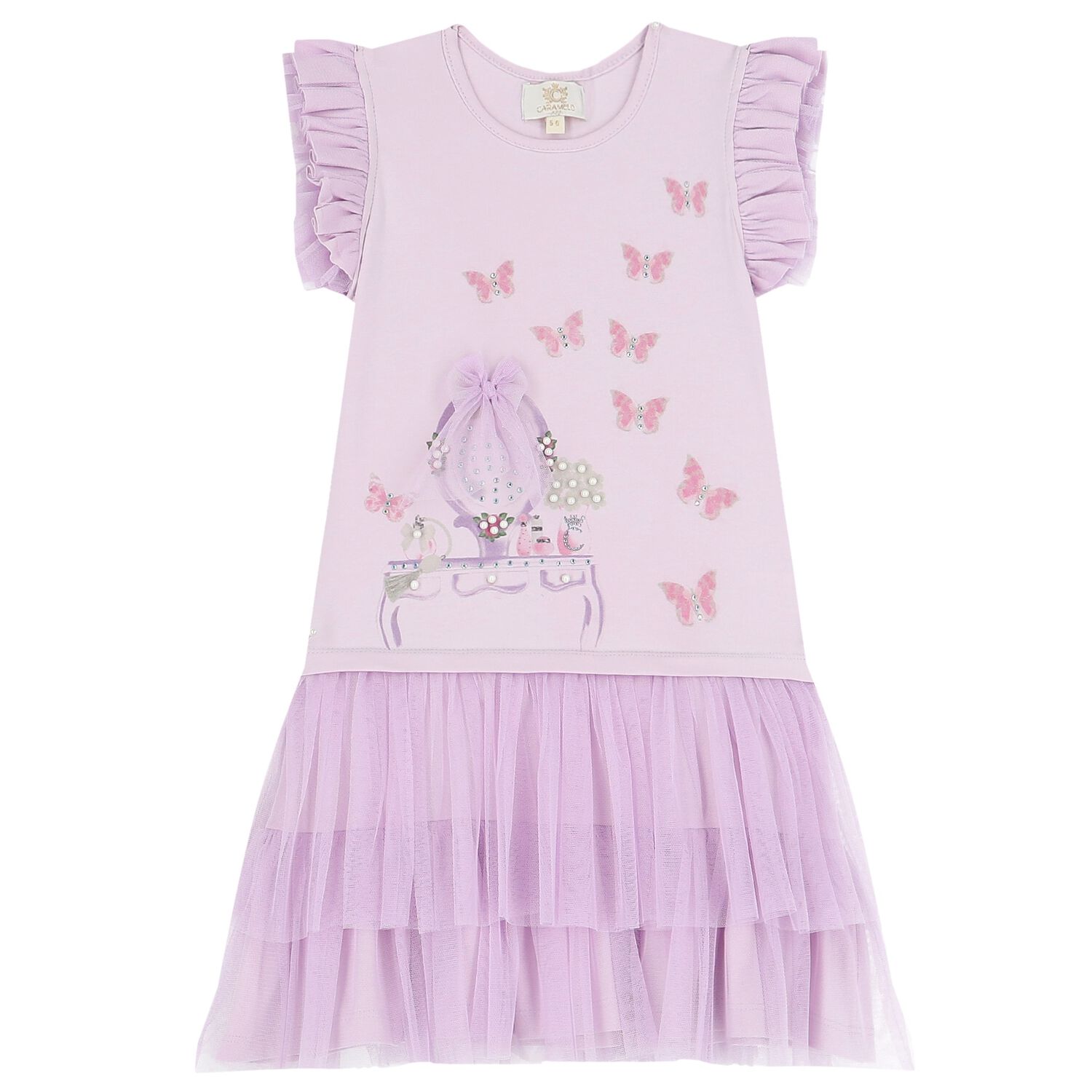 Girls Lilac Embellished Dress, 1, hi-res image number null