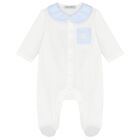 Ivory & Blue Cotton Babygrow Gift Set, 1, hi-res