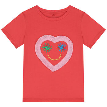 Girls Red Heart T-Shirt