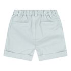 Baby Boys White & Blue Shorts Set, 2, hi-res