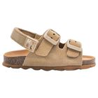 Baby Boys Beige Leather Sandal, 2, hi-res