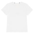 Younger Boys White Logo T-Shirt, 1, hi-res