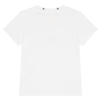 Younger Boys White Logo T-Shirt