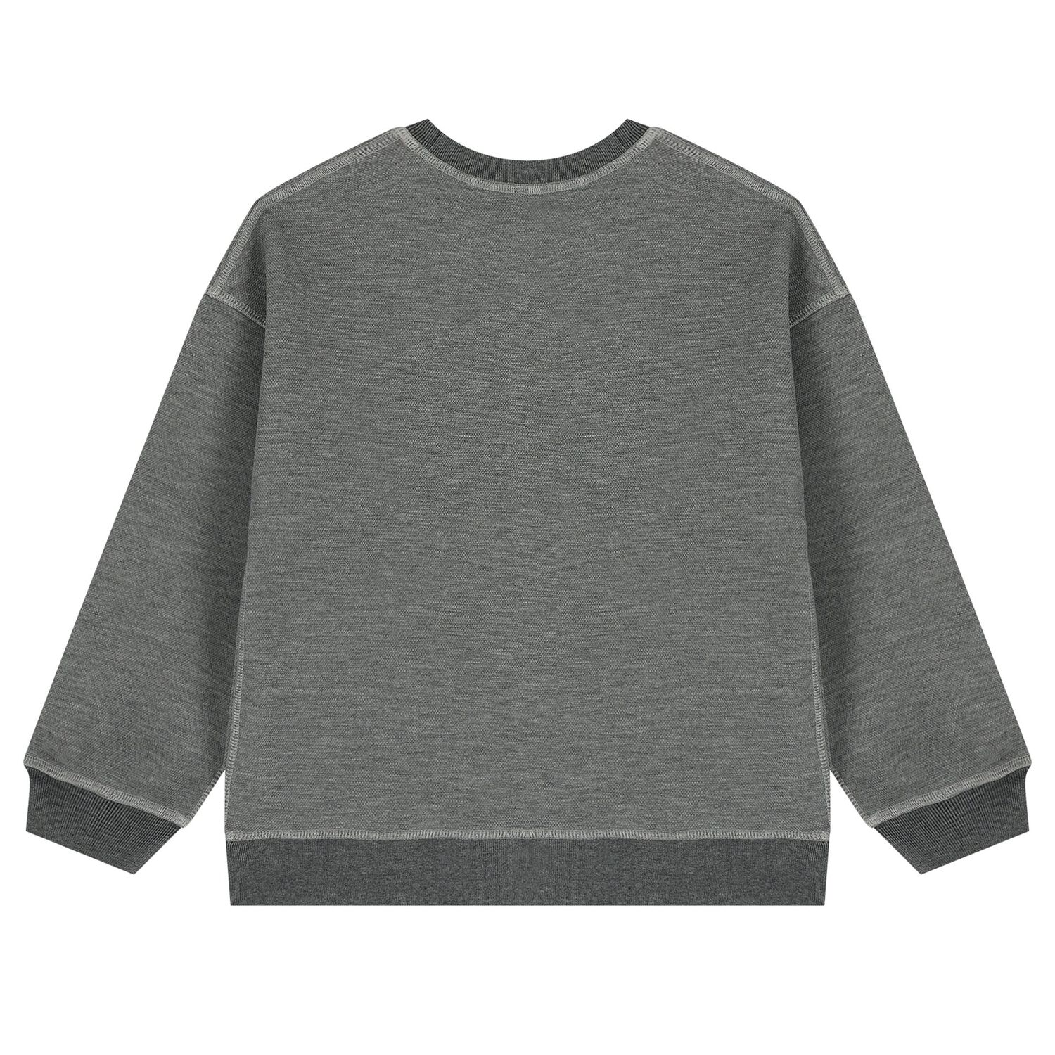 Boys Grey Logo Reversible Sweatshirt , 1, hi-res