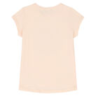 Girls Pink Bear Logo T-Shirt, 3, hi-res