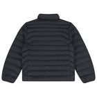 Boys Black Logo Puffer Jacket, 1, hi-res