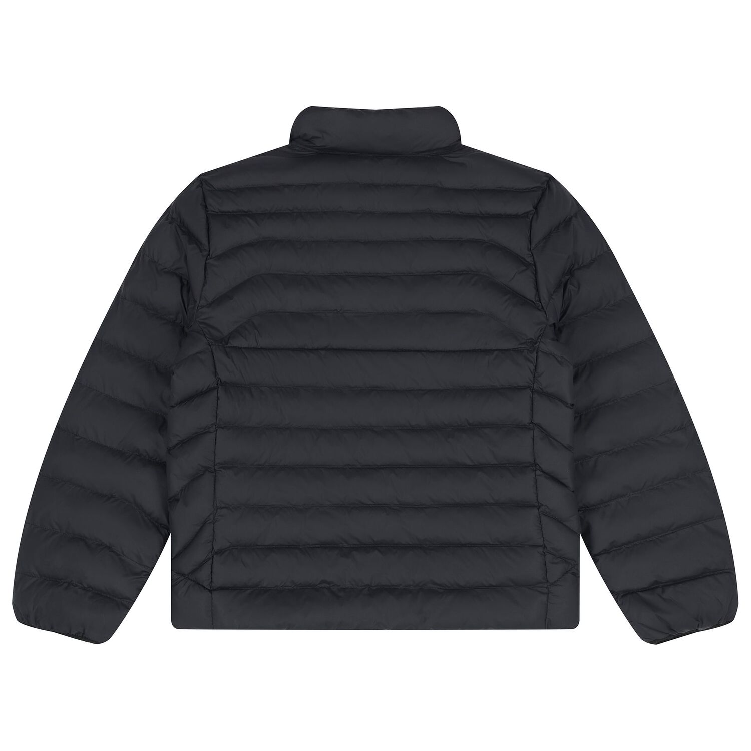 Boys Black Logo Puffer Jacket, 1, hi-res