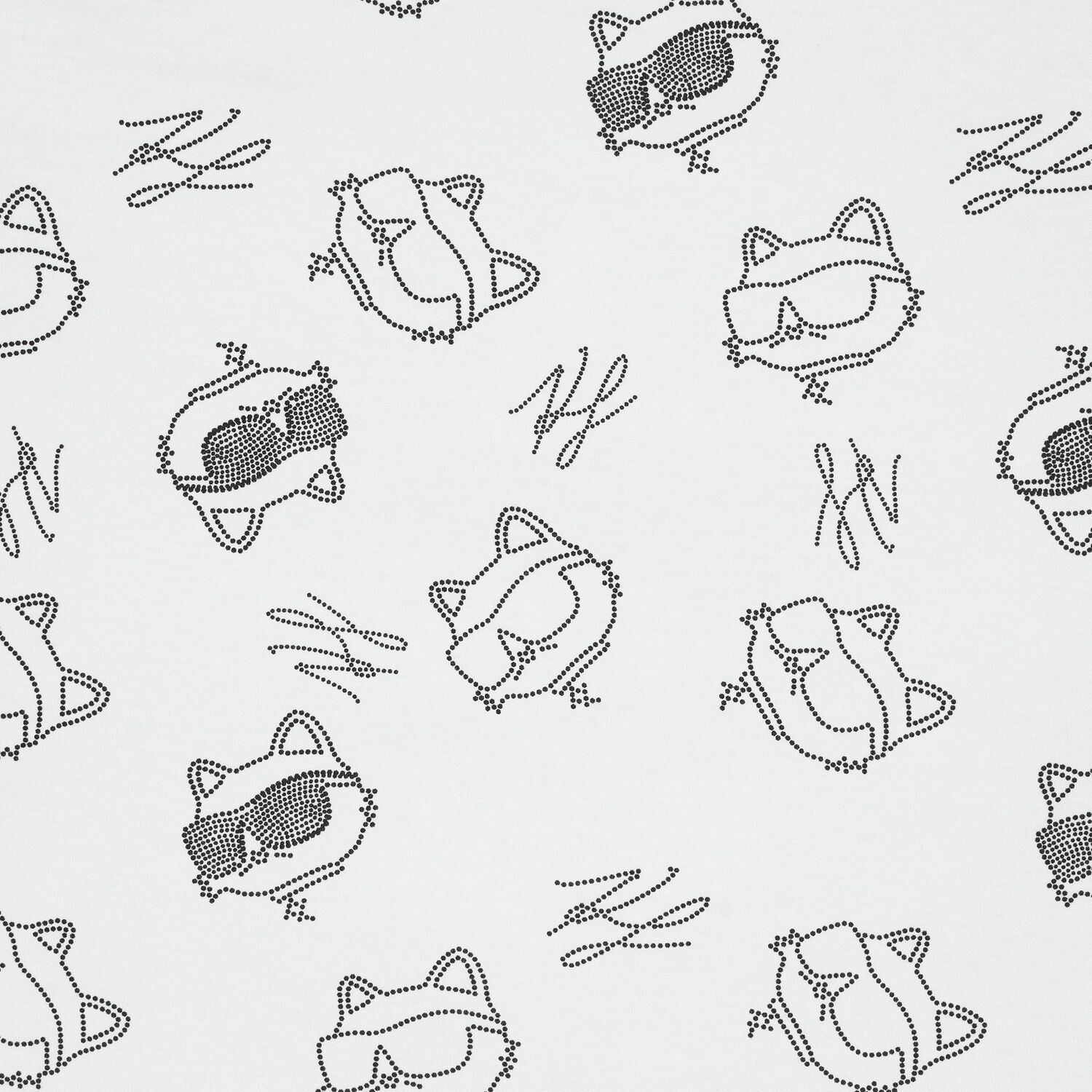 Black & White Ikonik Karl Logo Baby Blanket, 1, hi-res