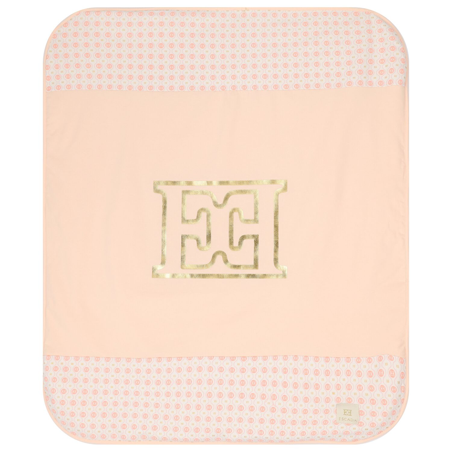 Baby Girls Pink & Ivory Logo Blanket, 2, hi-res