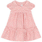 Baby Girls Pink & White Dress & Headband Set, 1, hi-res