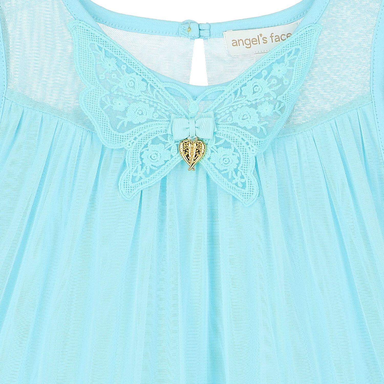 Girls Aqua Tulle Dress, 1, hi-res image number null