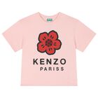 Girls Pink Boke Flower T-Shirt, 1, hi-res