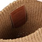 Girls Pink & Beige Straw Handbag, 1, hi-res