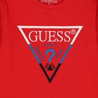 Boys Red Logo Long Sleeve Top, 1, hi-res