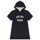 Girls Navy Blue Logo Dress, 2, hi-res
