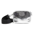 Girls Silver Faux Leather Bag, 1, hi-res
