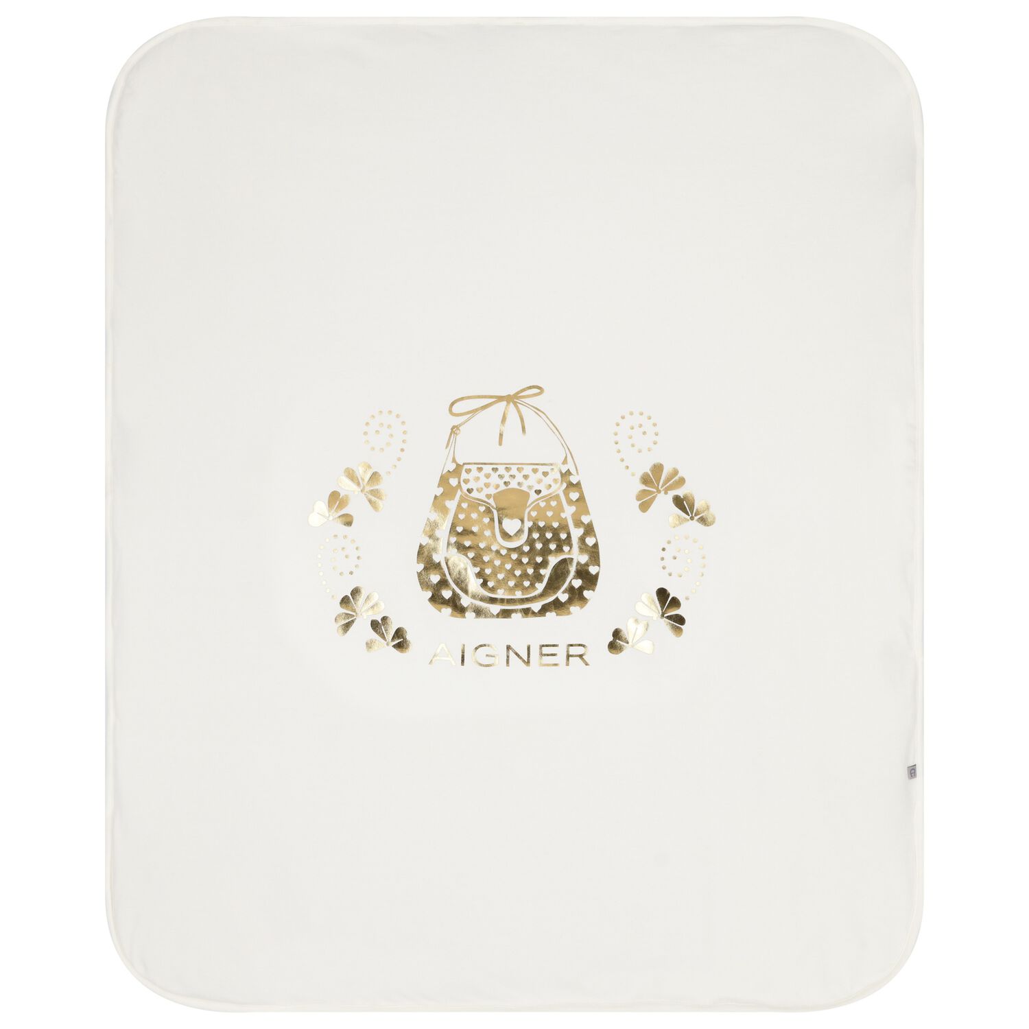 Baby Girls Ivory Logo Blanket, 1, hi-res