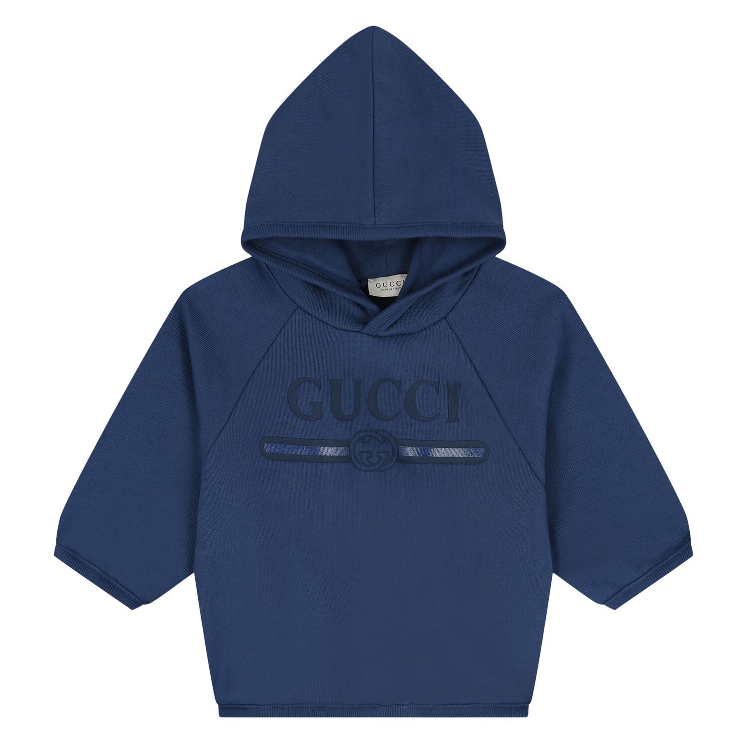 Boys Younger Blue Logo Hooded Top, 1, hi-res
