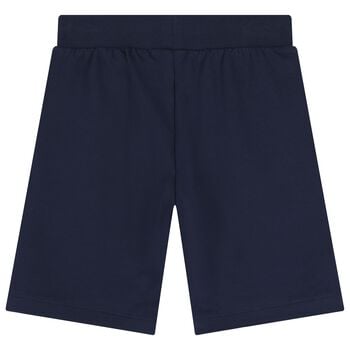 Boys Navy Blue Logo Shorts